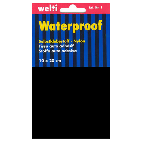 Stoffa auto adesiva Nylon 10 x 20 cm - nero image number
