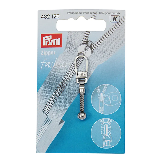 Fashion Zipper puller, club - silver-coloured image number