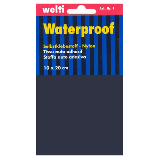 Stoffa auto adesiva Nylon 10 x 20 cm - blu scuro image number