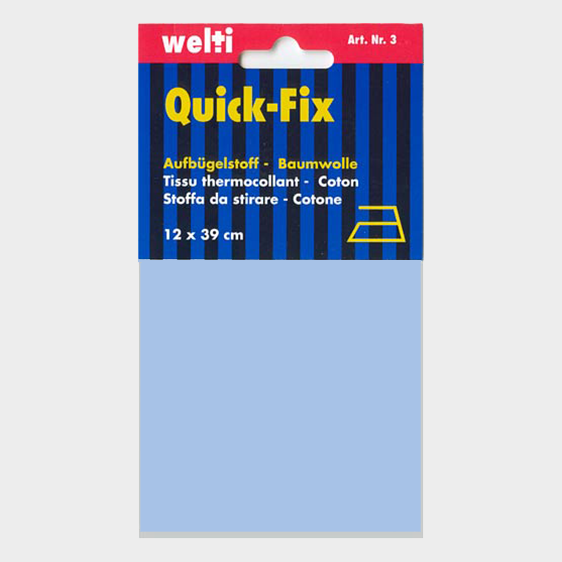 Blauer Flickstoff